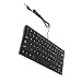 Produktbild TiooDre Mini Slim Keyboard USB Multimedia Keyboard Kabelgebundenes externes Notebook Schwarz