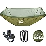 hängematte netz oder stoff ★【 Double Ring Tree Band Design】-- Lösen die meisten Kunden nicht wissen, wie man das Seil Problem zu binden, einfach und bequem.Hergestellt aus sehr starkem Nylon-Fallschirm mit Dreifach-Nähten.Die starke Kraft ist stärker als das gewöhnliche Seil!