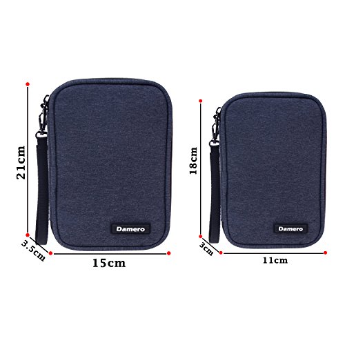 Damero Tasche für USB-Sticks und Speicherkarten, Aufbewahrungstasche Organiser Tasche für Zubehöre, Dunkelblau - 6