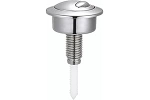 EHOTER Bouton Chasse D'eau Wc Double Chasse D'eau Avec Bouton Chass-e D'eau Poussoir Double Chasses D'eau Pour Chasses D'eau WC (Argent)