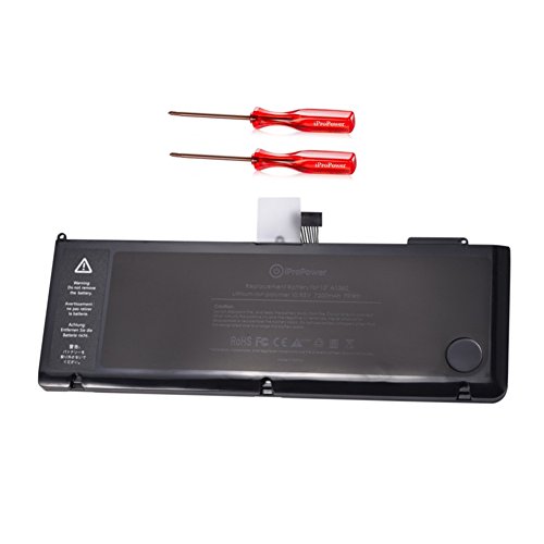 iProPower A1382 Batterie de Remplacement pour Apple Macbook Pro 15" inch A1286 (Début 2011 Fin 2011 Mi 2012) Batteries d'ordinateur Portable Macbook Pro 15" A1382 [Li-Polymer 10.95V 7200mAh]