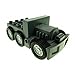 Produktbild 1 x Lego Duplo Fahrzeug LKW Chassis Fahrgestell neu-dunkel grau Unterbau für Laster Lastwagen Zugmaschine 1326c01