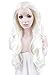 Produktbild imstyle Kunsthaar 66 cm lang lose gewellt Textur Pure Schnee-Weiß Farbe Drag Queen Synthetische Lace Front Perücke Cosplay