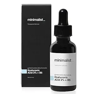 Minimalist 2% Hyaluronic Acid Serum for Intense Hydration, Glowing Skin & Fines Lines | Daily Hydrating Face Serum For Women & Men with Dry, Normal & Oily Skin(30 ml)