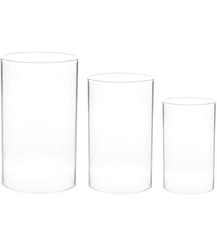 Cilindro Vetro Borosilicato Senza Fondo - Diametro 8cm, Altezza 16cm Per Candele E Lampade - Foto 9