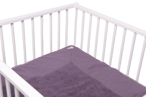 Koeka 77x97cm Sevilla Playpen Blanket (Aubergine/Soft Grey)