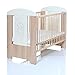 Baby Cot BEAR 120x60 maden of wood incl. foam mattress and 9 pieces bedding complete set