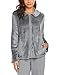 Produktbild MAXMODA Damen Bettjacke- Fleece - Warm, Weich & Elegant - mit Knopfleiste Navyblau M