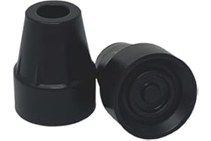 MINIFY Doppelpack Ersatz Gummifüße ⌀19-21mm für Gehhilfen wie Krücken, Gehstöcke, Gehfrei, etc., rutschfest durch echtem Gummi mit eingegossener Metallscheibe [20mm]