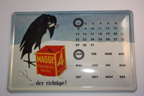 Preisvergleich Produktbild Maggi Blechschild 20x30 cm Endloskalender Quer