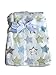 Set of 2 Luxury Soft Fleece Baby Blankets by First Steps, Pink, Blue or Cream. Ideal Newborn Baby Gift Perfect for Twins (Cream Giraffes & Stars)