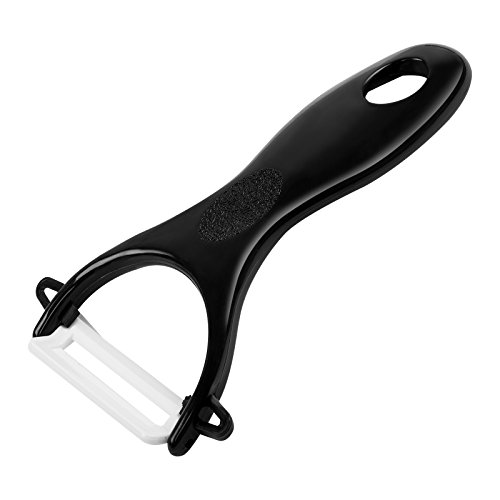 Keramikmesser set,Yoofor Hochwertiges Keramikmesser mit Griff in hohem Druck, Set 5-teilig Keramik Küchenmesser mit Schutzhülle zum Schneiden Obst &Gemüse & Fleisch – Schwarz - 6