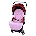 IntiPal Warm Stroller Foot Muff Fleece Pushchair Buggy Pram Sleeping Bag Windproof Waterproof Baby Quilt (Pink)