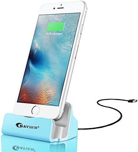 iPhone Charger Dock,BAVIER® iPhone Desk Charger,Charge and Sync Stand for iPhone 7 iPhone 6 iPhone 6s plus/5S,iPhone Charger Station,Charge cradle,desktop iphone charger (Ip blue)