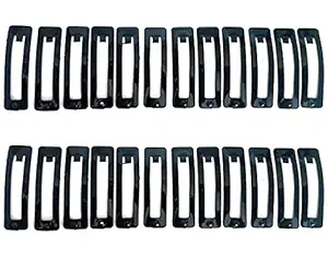 HP HIGH PROFILE Tic Tac Hair Clips made as Korea_Korean and Hair Accessories for Women and Girls-24Pcs (pack of 2) - Black Glossy and Matte