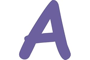 Kleckerliese Alphabet Buchstaben 10cm selbstklebende Aufkleber Wand Fenster Tür Boote Auto Kinderzimmer STICKER A - Höhe 10cm, Farbe Lila