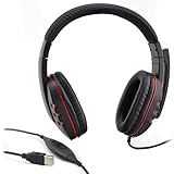 Usb Headset,LESHP Computer Headset Schwarz Verstellbare...