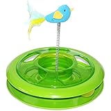 Katzenspielzeug Katzenlabyrint mit Vogel - Kitty Roundabout - grün