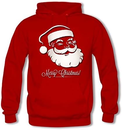 Men Sweatshirt Hoodie Warm Happy Christmas Printed Long Sleeved Top Pullover Jumper L