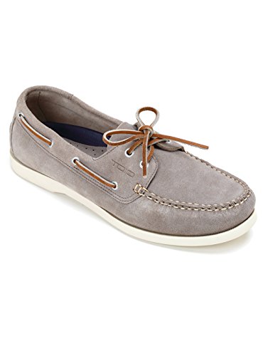 TOIOMens HARBOUR SHOE MOCASSIN - Handcrafted 100% leather (suede) rubber sole with anti-slip tread