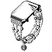 Produktbild Swiftswan für Apple Watch Band 38mm 42mm, Handgefertigte Perlen Elastische Stretch Faux Perlen Armband Ersatz iWatch Armband Frauen Mädchen Armband für Apple Watch Series 1, Serie 2, Serie 3