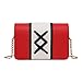 Produktbild Delicacydex Frauen Mode Schnürsenkel Umhängetasche Damen Hit Farbe Geldbörse Rechteck Messenger Satchel Casual Allgleiches Stil Crossbody - Rot