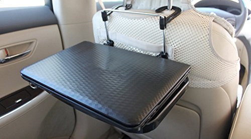 DaoRier Faltbare Auto-Rücksitz Laptop-Halter Auto Laptop Halterung Getränkehalter Notebooktisch KFZ Tischhalterung Schwarz - 4
