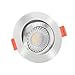 Produktbild LUXVENUM® | 5x KNX DALI kompatible, dimmbare, ultra flache (25mm) LED Einbauleuchten | 6W statt 70W | DC 24V | 2700 Kelvin 500 Lumen | Runde Leuchtdiode aus chrom-poliertem Aluminium | 5er Set Forma warmweiß 2700K
