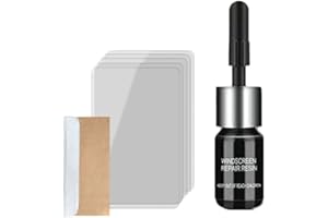 PLGEBR Kit de reparación de parabrisas, kit de reparación de vidrio agrietado, reparación rápida de parabrisas de vidrio automático, juego de reparación de arañazos