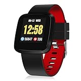 podometro cuenta calorias ✌【Screen Pantalla grande a color de 1.3 pulgadas y compatibilidad con APP】 El reloj inteligente con pantalla a color IPS de 1.3 ", más claro y hermoso. Le permite leer el tiempo y los datos claramente incluso bajo el resplandor. Descargue e instale la aplicación gratuita" FunDo Pro "escaneando el Código QR o búsqueda en Apple App Store. Compatible con iOS 8.0 o superior, Android 5.1 o superior, Bluetooth 4.0 (no para PC iPad o tableta).