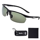 Herren Sonnenbrille, Besfia Polarisierte Sport Sonnenbrille UV400 Outdoor Sportbrille für Fahren Baseball Angeln Golf Laufen Fahrrad – TR90 Superleicht und Bruchfest