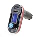 Produktbild AGPtek Bluetooth KFZ MP3 Player FM Transmitter, Freisprech-Car Kit Ladegerät unterstützt SD Speicherkarte/USB für iPod iPhone 6 plus 6 5 5 s 5C 4 s 4 iPad Anmerkung 3 2 HTC eine M8 Sony Xperia Motorala Nokia Smartphones-- Rot