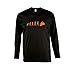 Produktbild EVOLUTION - Motorrad Sport - Herren Langarm Longsleeve T-Shirt S-XXL , Deep black - orange , XXL