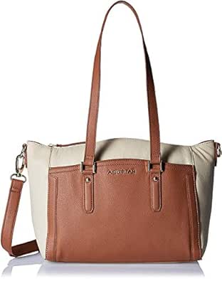 cream leather tote bag