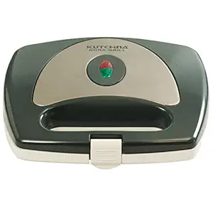 Kutchina Nora Grill 750 Watt Stainless Steel Sandwich Maker, Black