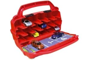 Motormax 78117 Hot Wheels Caso raccoglitore/Scatola di immagazzinaggio per auto, rosso