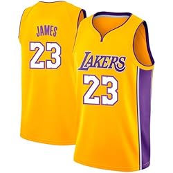 VICTOREM Lebron James #23 Camiseta de Baloncesto para Hombres - NBA Lakers, Nuevo Tela Bordada Camiseta Deportivas de Jersey Swingman (Tamaño: M-XXL)