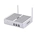 Produktbild Fanless Mini PC,Kodi Box,with Windows 10 Pro/Linux Ubuntu,Intel Celeron N3050/N3060/J3060,(Silver),[HUNSN BM04],[64Bit/Dual Band WiFi/2HDMI/4USB3.0/2USB2.0/2LAN],(Barebone System)