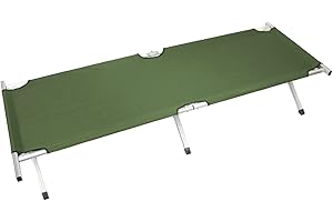 MFH US Aluminium Field Cot Extra Long Olive