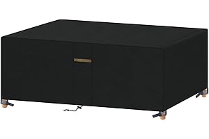 VANSHEIM Pokrowce na stół tarasowy, na meble ogrodowe, pokrowiec na meble ogrodowe, pokrowiec na meble ogrodowe, wodoodporne, wiatroszczelne, tkanina Oxford 420D, pokrowce do domu, 150 x 90 x 71 cm