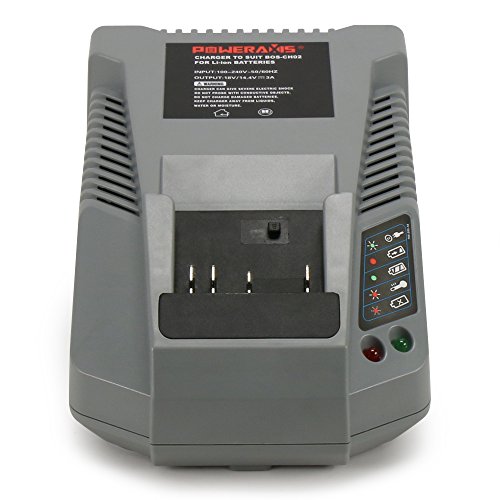 POWERAXIS 3A Ladegerät für Bosch 14.4V-18V Li-ion Akkus ersetzt AL1860 2607225322 2607336078 - 2