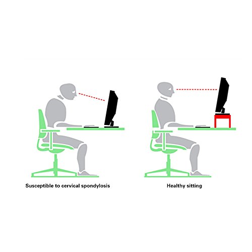 2017 Computer Monitor Stand Riser, hölzerner Schreibtisch Organisator Einheit Neuheit Feuchtigkeitsbeständiger Stand mit 2 Stufen Speicher A4 Papiertastatur Bücher Laptop Riser Regale - 3