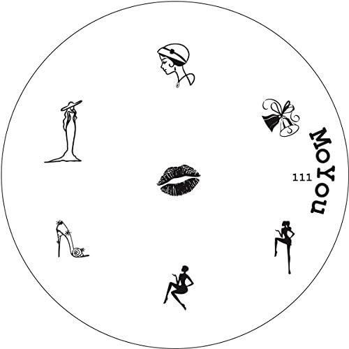 Original MoYou Nail Art Stamping Stencil for Nail Art Nr. 111 Woman Kiss