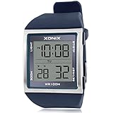 Herren Jugendliche Jungen Multifunktions Digital Sportuhr Männer 100M Wasserdicht Armbanduhr LED leuchtende Outdoor Sport elektronische Uhr-D