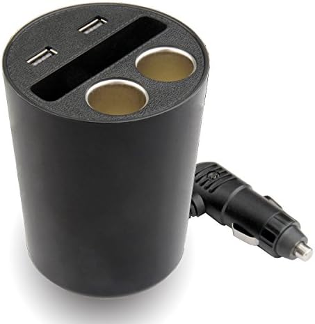 Car Charger Ouonline Car Cup Holder Charger Splitter with Dual USB Ports 3.1A / 2 Sockets Cigarette Lighter / Card Slot for iPhone,iPad,Samsung,Huawei,Windows Smartphones Tablets,GPS and more