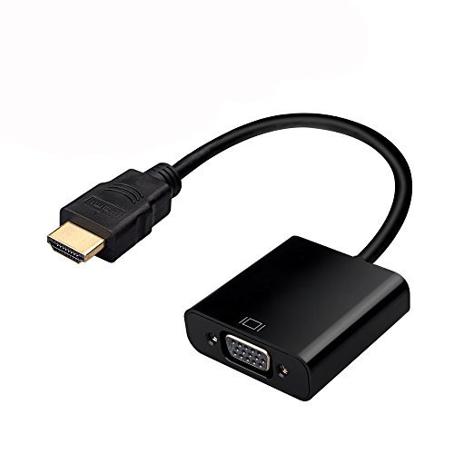 Patuoxun 1080P HDMI auf VGA Kabel Adapter - PC Laptop DVD HDTV Power-Free (Schwarz)