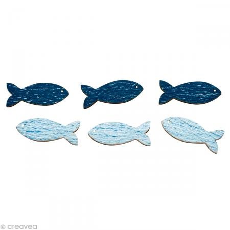 RAYHER 56426000 Legno diffusa, Pesci, 3,5 cm, M. klebep, 2 Colori, SB -