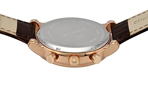 Thomas Earnshaw Men's Swiss Made Chronograph Longcase Quartz Watch with Grey Dial Analogue Display and Brown Leather Strap ES-0016-04