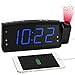Produktbild Radiowecker, Projektionswecker mit FM Radio, Dual-Alarms Digital Deckenuhr Nachtwecker mit USB-Ladeanschluss, Schlummern/Snooze Funktion