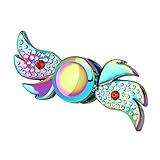 Bescita Regenbogen Aluminium Metall Tri Hand Finger Spinner Fidget EDC Schreibtisch Spielzeug Gyro Geschenk